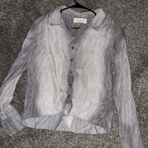 Cloth & Stone Light Gray Button-Down Shirt